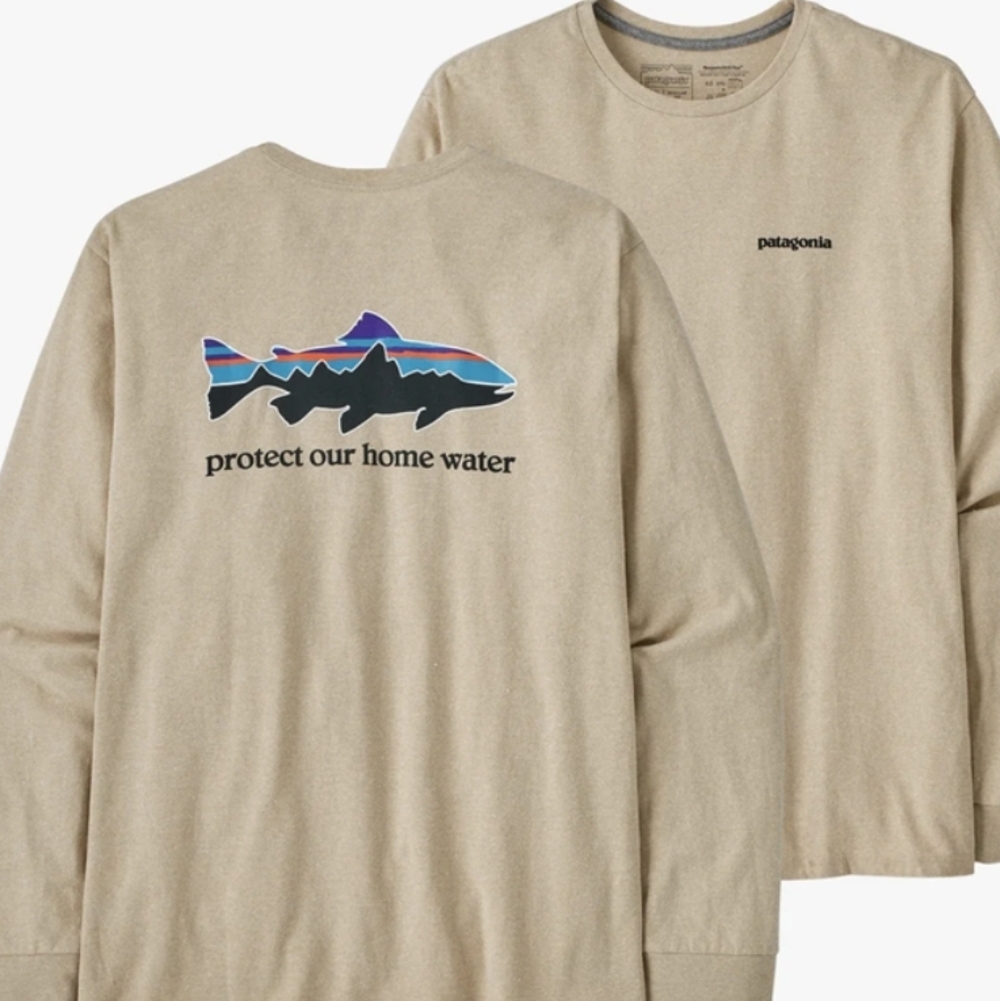 Patagonia Long-Sleeve Tee  "Home Water Trout" Sz.XXL